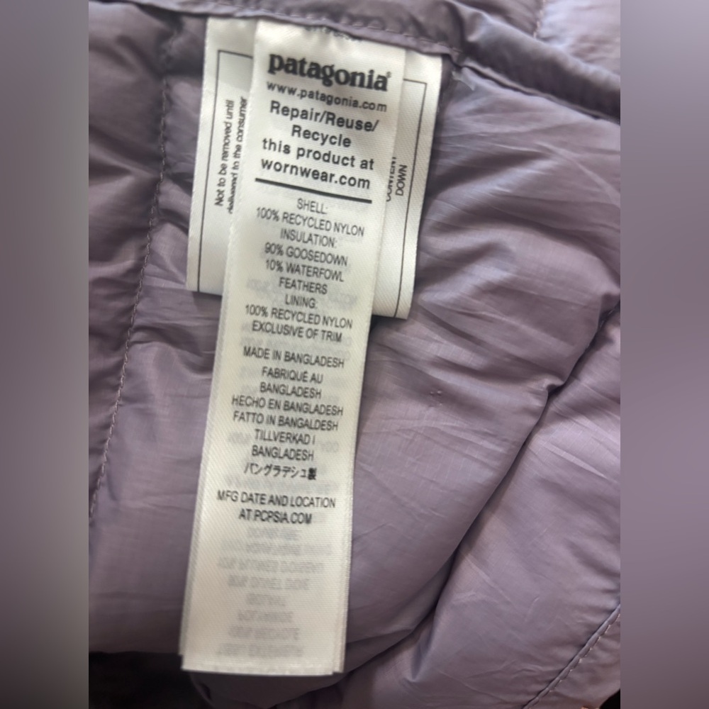 NWOT.Host pick⭐️Patagonia Women's Down Concrete Purple Puffer Jacket - Picture 4 of 9